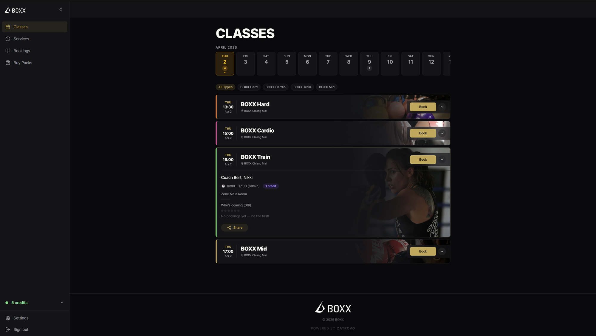Class booking with waitlist option