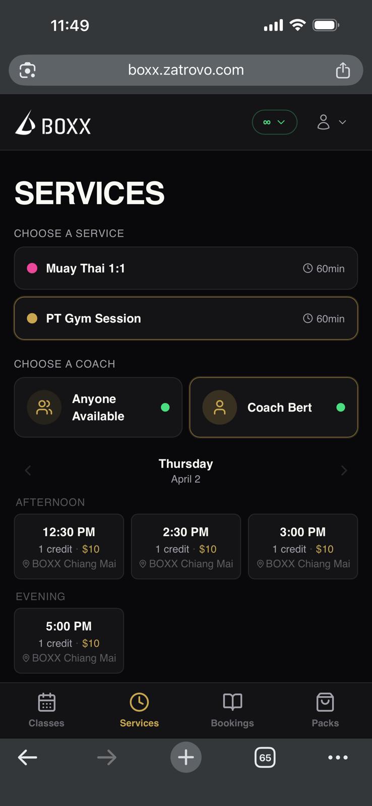 Appointments & Booking on mobile